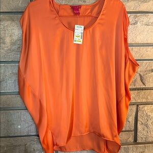 Orange Dolman Sleeve Blouse
